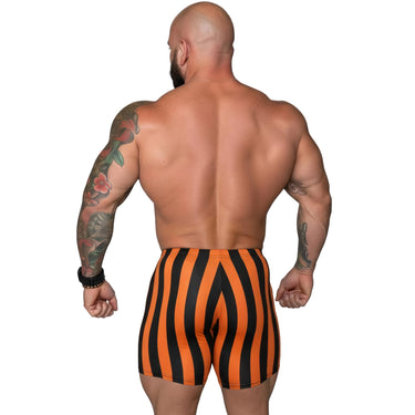 Retro Stripe Shorts Black/Orange Sam Cunado