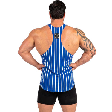 Retro Stripe Tank Royal Blue