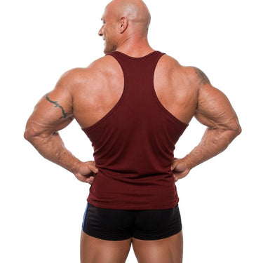 Retro Ribbed Tank Burgundy