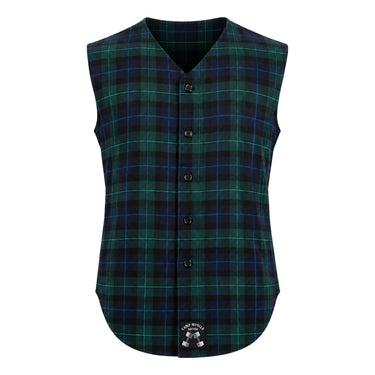 Tapered Sleeveless Flannel Blue/Green