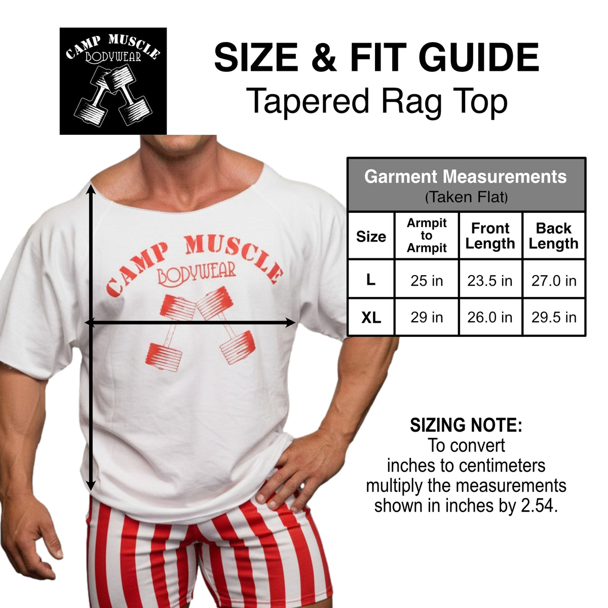 Tapered Rag Top Sizing Guide