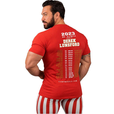 2023 Mr. Olympia Derek Lunsford T-Shirt Red