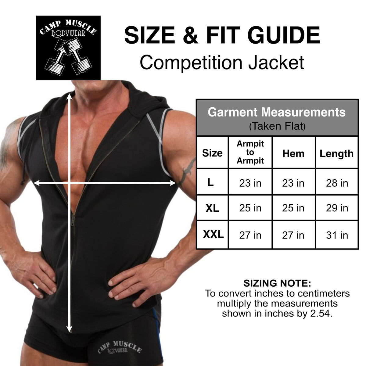 Competition Jacket Sizing Guide