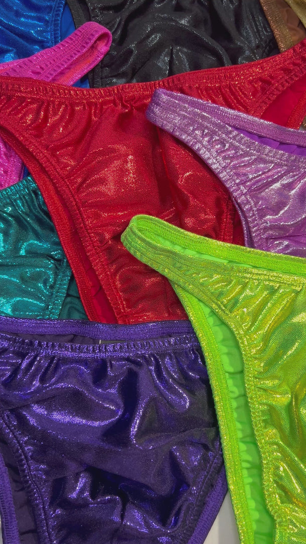 Camp Muscle Pro-Style Foil Posing Trunks  Video