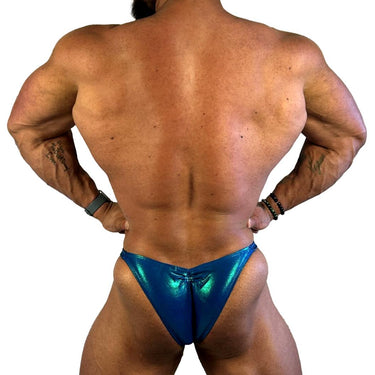 Camp Muscle Pro-Cut Posing Trunks Royal Metallic Foil