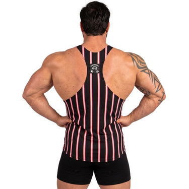 Camp Muscle Retro Neon Stripe Tank