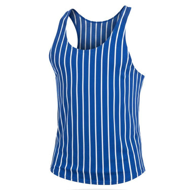 Retro Stripe Tank Royal Blue