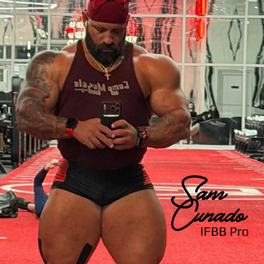 Camp Muscle Retro Tank Burgundy IFBB Pro Sam Cunado