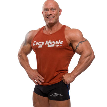 Retro Ribbed Tank Rust
