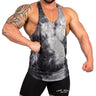 Camp Muscle Retro Tie-Dye Tank Black Gray