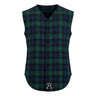Tapered Sleeveless Flannel Blue/Green
