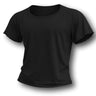 Wide Neck Tapered Tee  Black