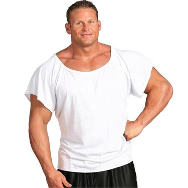 Wide Neck Tapered Tee White