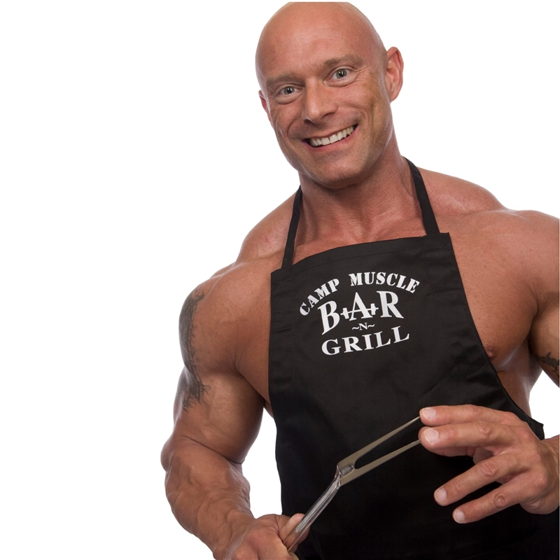 Chef Apron Cooking Apron Black Apron BBQ Camp Muscle Bodywear