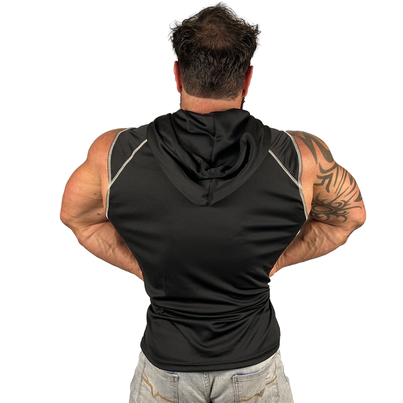 Sleeveless Bodybuilding Muscle Zipper Hoodie | Camp Muscle Bodywear