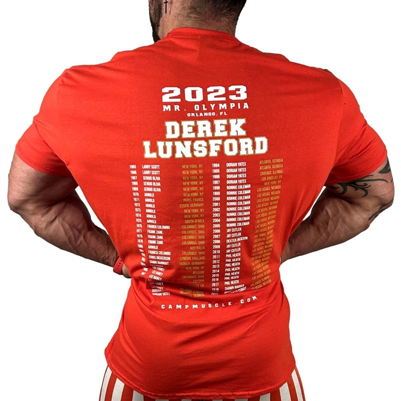 2023 History of Mr. Olympia Derek Lunsford T Shirt