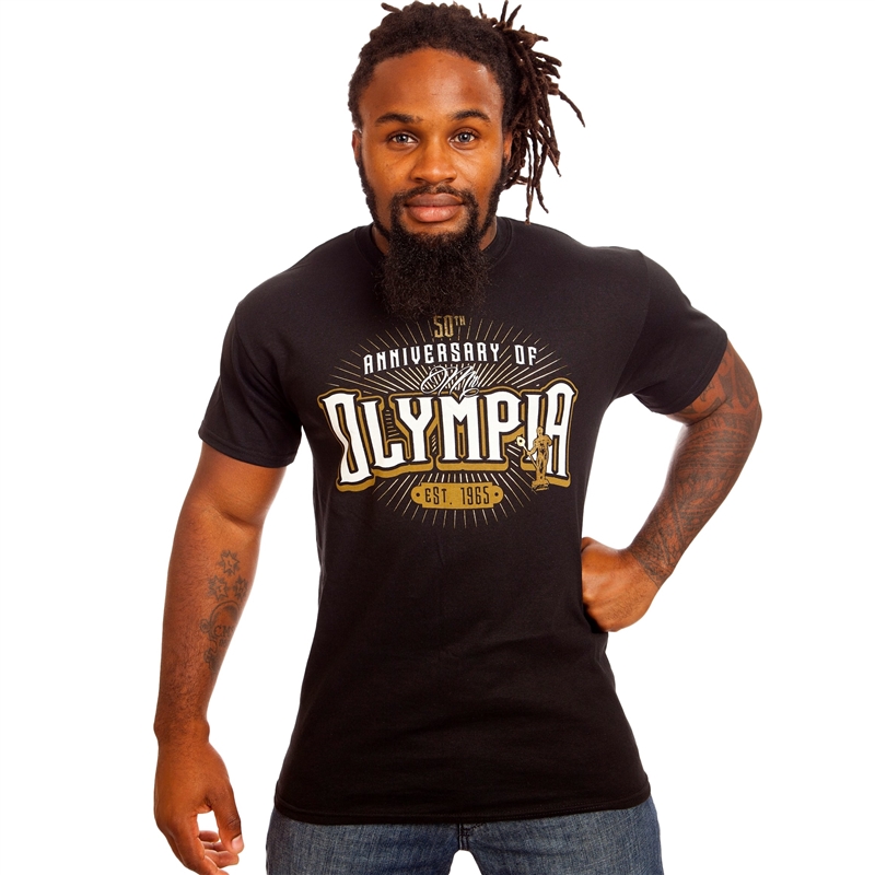 50th Anniversary Mr Olympia T Shirt Camp Muscle Bodywear