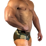 Camo Classic Physique Style Swim Trunks