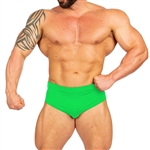 Kelly Green Classic Physique Style Swim Trunks