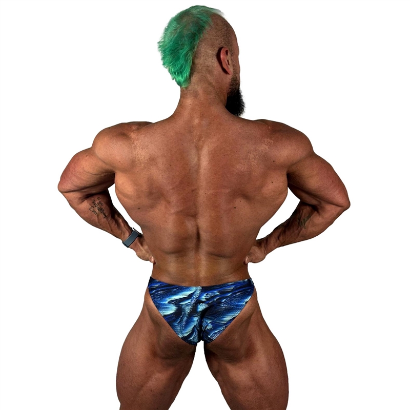 Aqua Blue Men's Bodybuilding Posing Trunks – Top Knot Strong