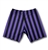 Black Purple Stripe Vintage Spandex Shorts Bodybuilding Gym Training