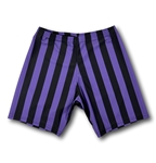 Black Purple Stripe Vintage Spandex Shorts Bodybuilding Gym Training