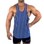 90s Retro Royal Blue Stripe Tank Curved Bottom Hybrid Stringer Tank