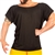 Black Wide-Neck Bodybuilding Muscle Tapered Top Tee