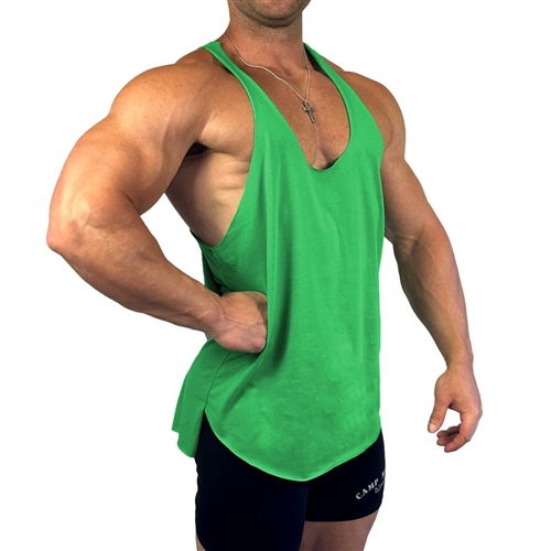 Kelly Green Extreme Bodybuilding Muscle Stringer Tank