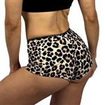 Brown Leopard Animal Print Booty Cheeky Shorts