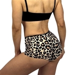 Brown Leopard Animal Print Cheeky Booty Shorts