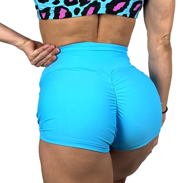 Hawaii Blue Scrunch Butt Shorts