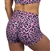 Pink Leopard Print Scrunch Butt Shorts Cheeky Yoga Gym Fitness