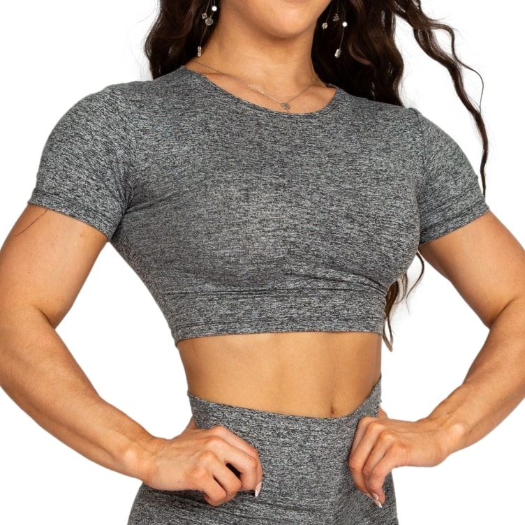 Short sleeve sale crop top workout